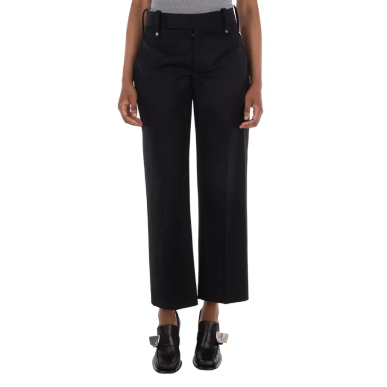 Burberry Straight Leg Wool Blend Trousers