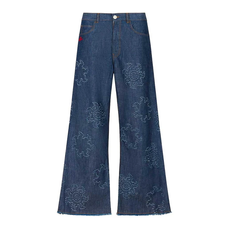 Jeans Marni a cinque tasche con bordi sfrangiati