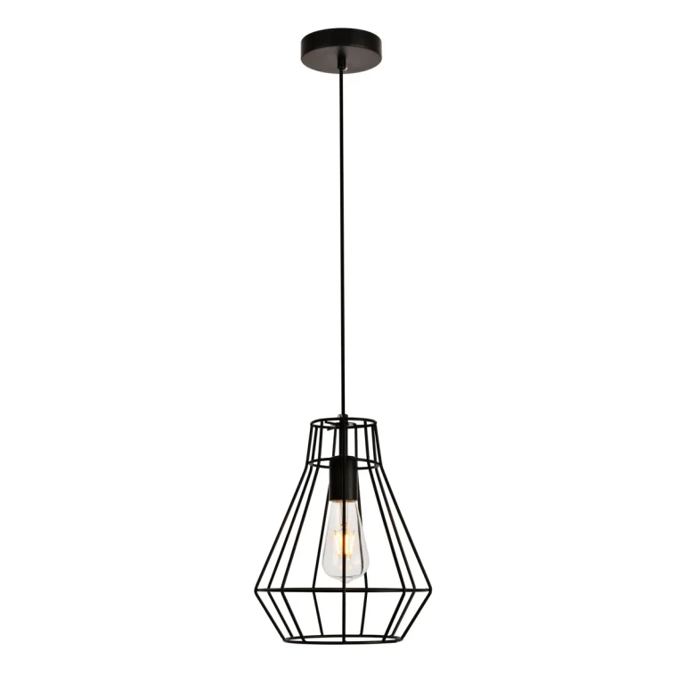 Black One Light Pendant from the Jago Collection