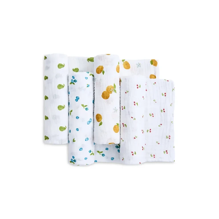 Aden and Anais Unisex Cotton Muslin Swaddle Blankets, 4 Pack