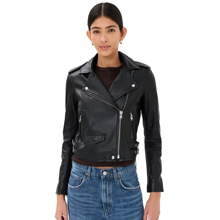 IRO Ashville Leather Jacket Black 38