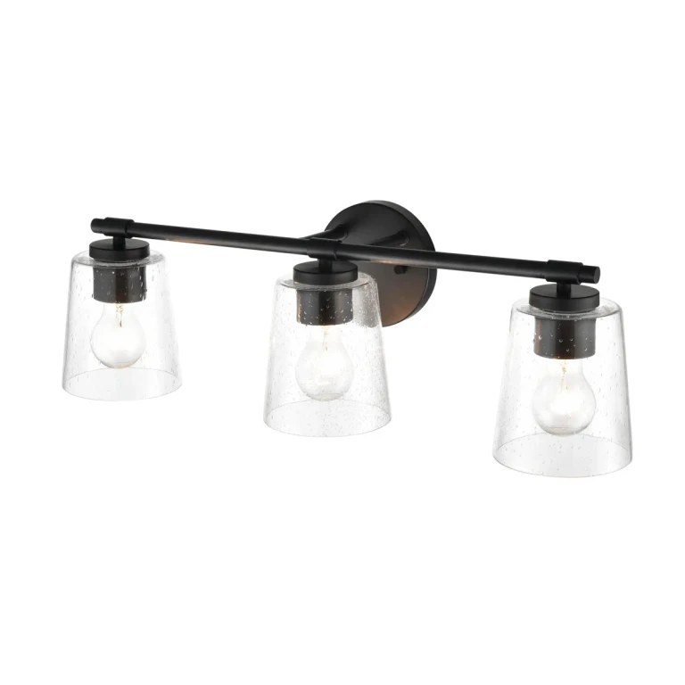 Millennium 3-Light Bathroom Vanity Light in Matte Black