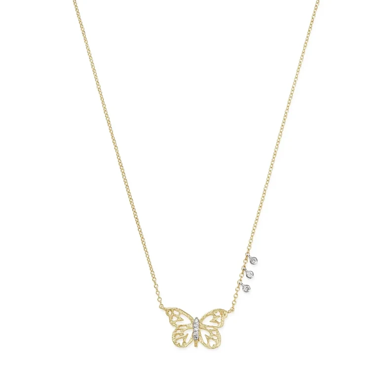 Meira T 14K White & Yellow Gold Butterfly Pendant Necklace, 16
