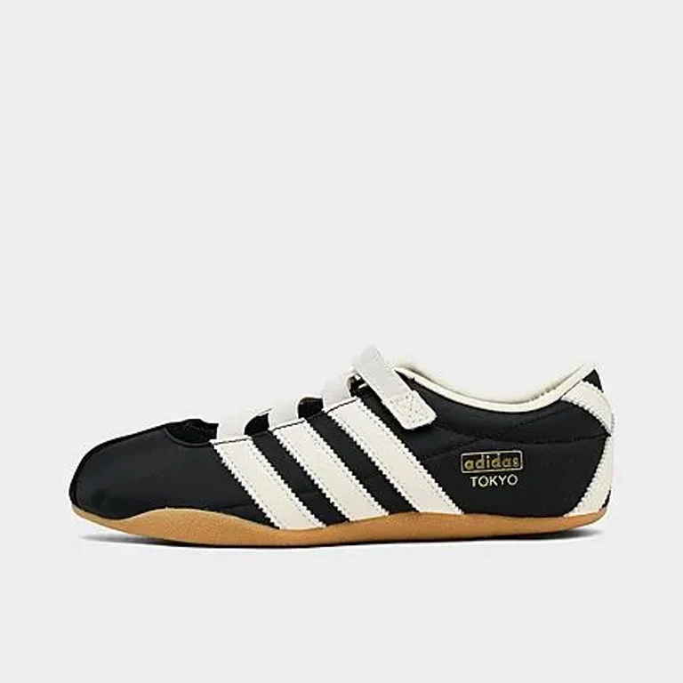 adidas Women's Originals Tokyo MJ Casual Shoes in Core Black/Cream White/Gold Metallic Size: 5.5