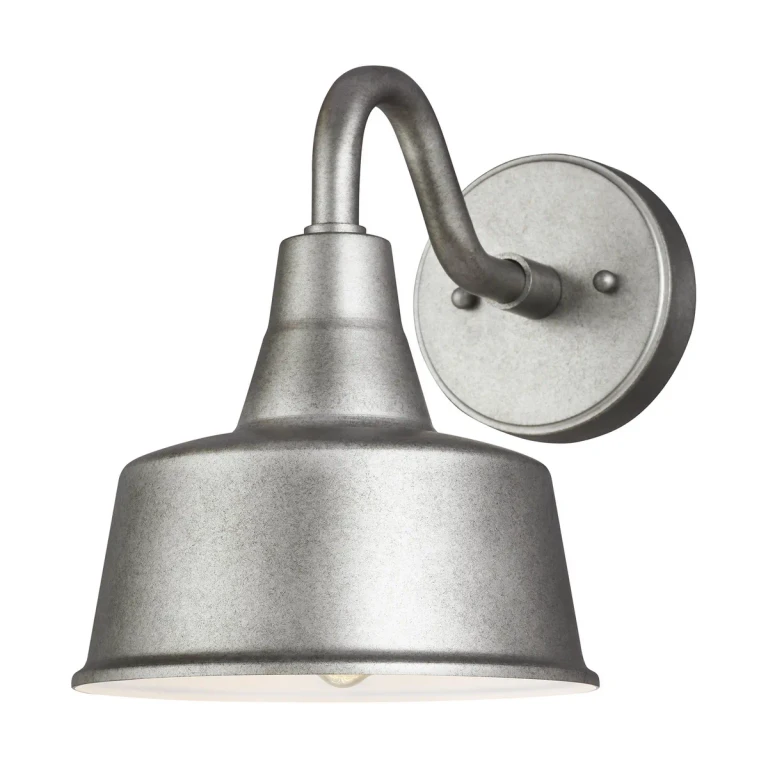 Weathered Pewter One Light Outdoor Wall Lantern from the Barn Light Collection