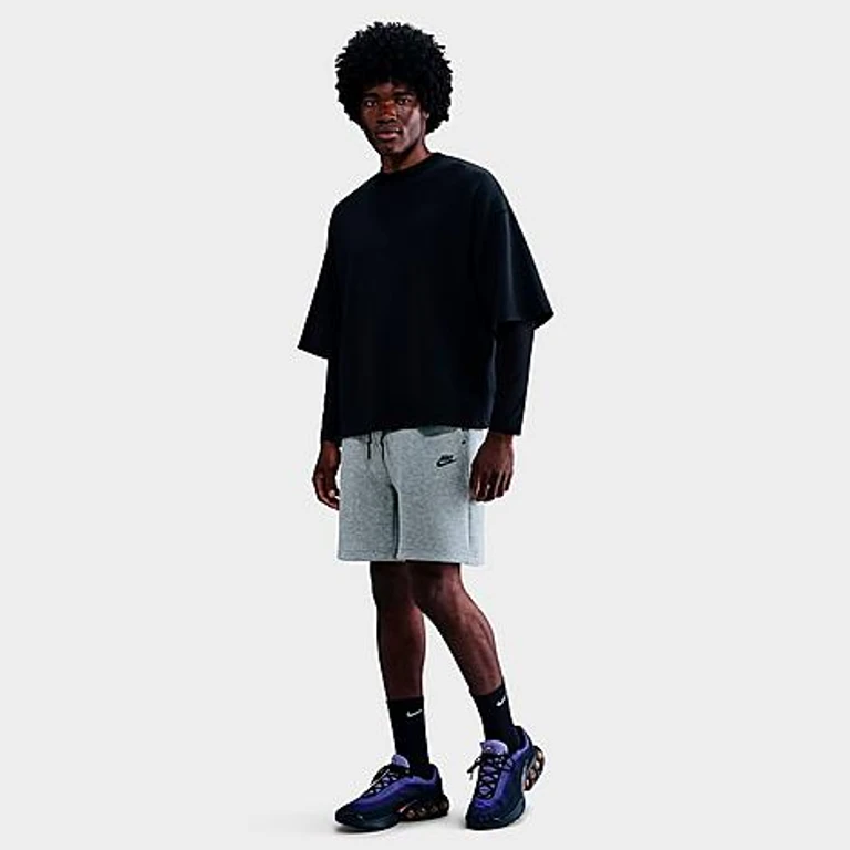 Nike Men's Tech Fleece Shorts in Dark Grey Heather/Black Size: XS