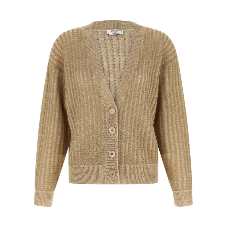 Peserico Waffle Lamé Cardigan
