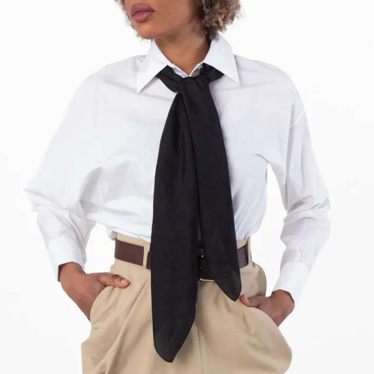 Saint Laurent Black Silk Scarf