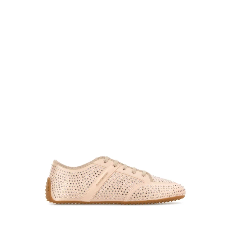 Givenchy Powder Pink Satin Slim Sneakers