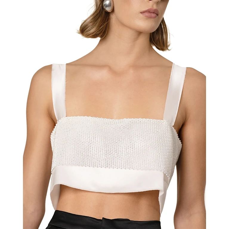 Nonchalant Label Capri Embellished Cropped Top