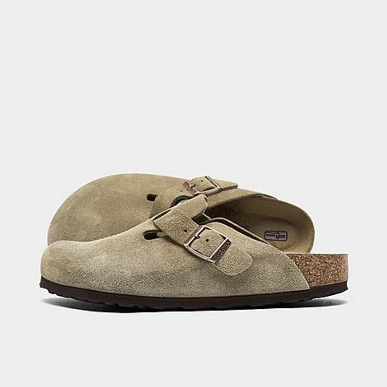 Birkenstock Women's Boston Soft Footbed Clogs in Taupe Size: 5.0