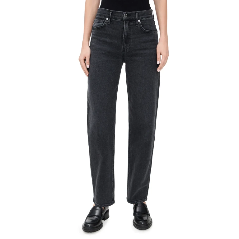 Veronica Beard Jean Harley High Rise Slim Barrel Jeans Washed Onyx 24