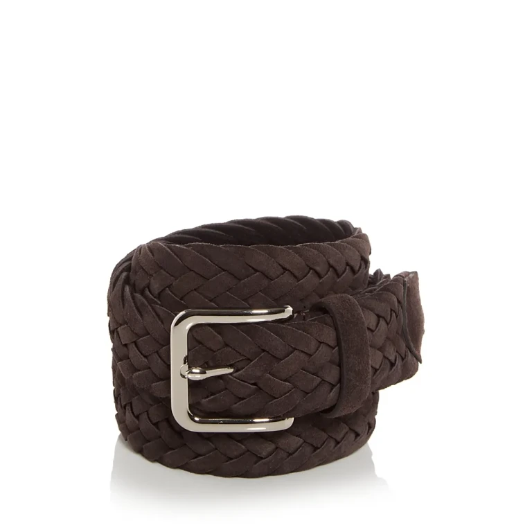 Vince Men's Suede & Wool Woven Belt