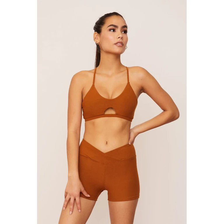 Turmeric Crossover High-Waisted Short