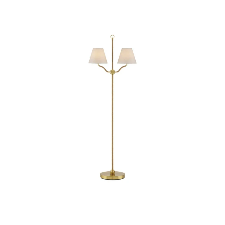 Antique Brass Floor Lamp from the Sirocco Collection Collection