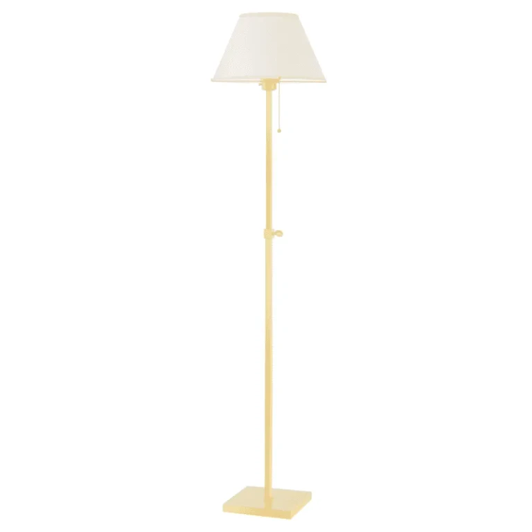 Aged Brass One Light Floor Lamp from the Leeds Collection