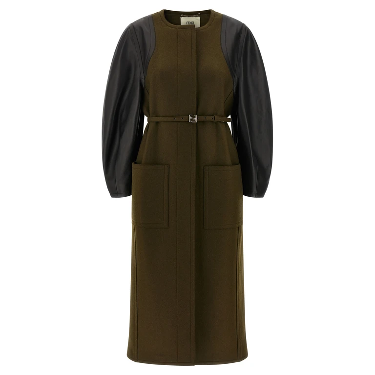 Fendi Jackets Green Vi+wv+nr6bott:madreper - Women