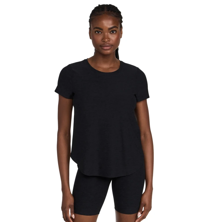 Beyond Yoga On The Down Low Tee Darkest Night S