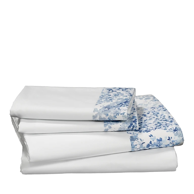 Dea Luxury Linens Glicine Floral Print Sheet Set, King