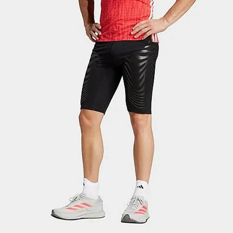 adidas Men's Adizero Control Running Legging Shorts in Black Size: XS