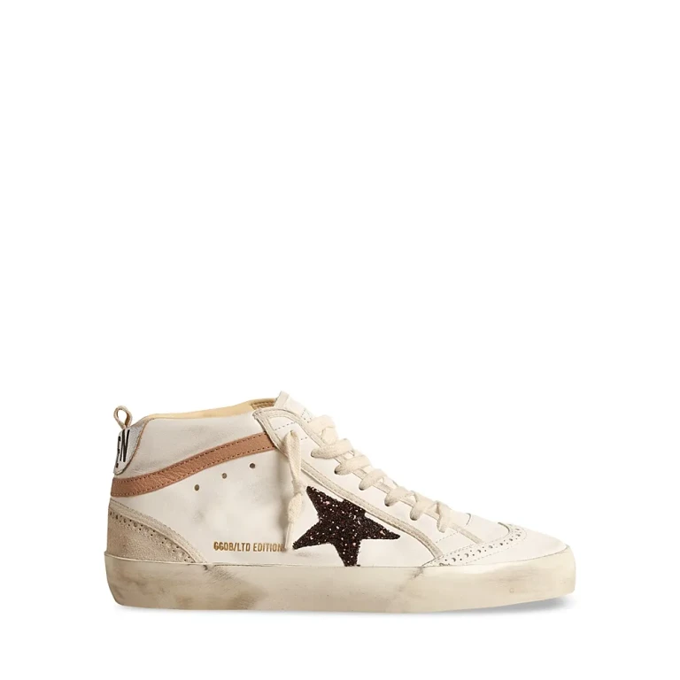 Golden Goose Women's Glitter Star Mid Top Sneakers