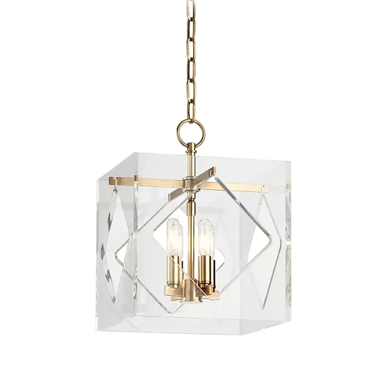 Travis 4-Light 16" Pendant Light in Aged Brass