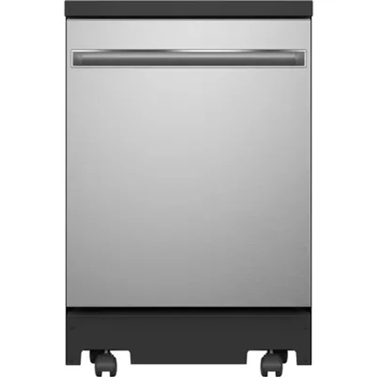 ® ENERGY STAR® 24" Stainless Steel Interior Portable Dishwasher with Sanitize Cycle in Black size 36 H x 23.625 W x 25.375 D | GPT225SGLBB | Nylon