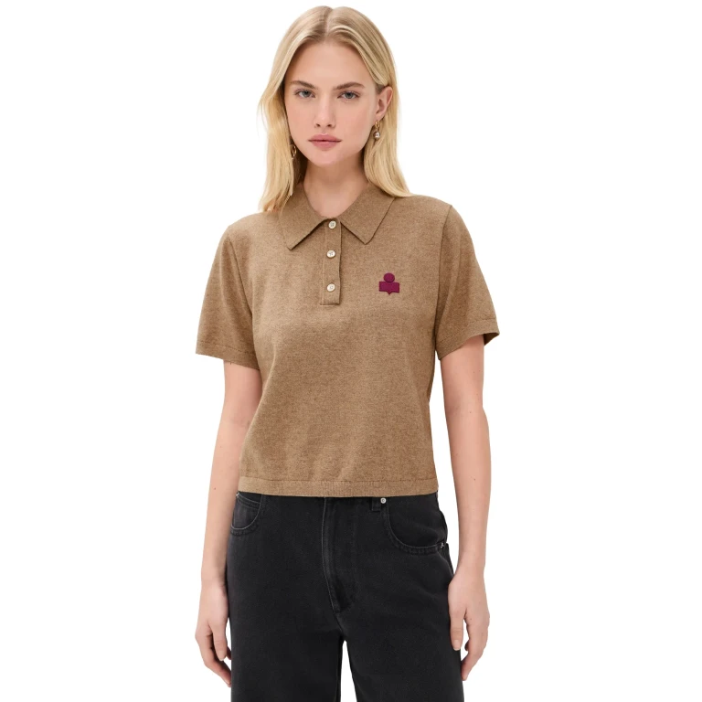 Isabel Marant Étoile Althea Polo Sweater Camel/Granita 42