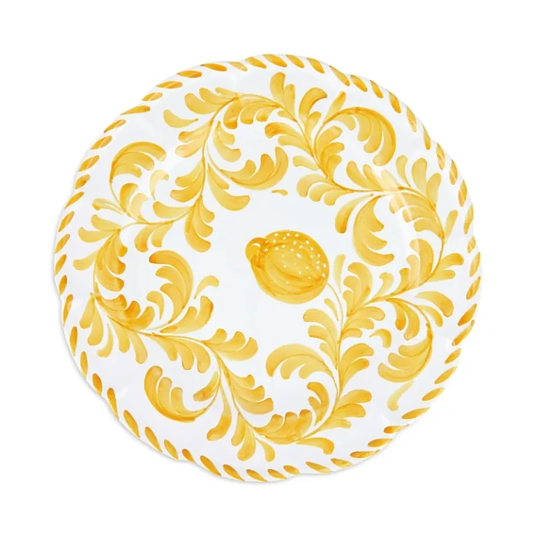 Vietri Arezzo Yellow Round Platter