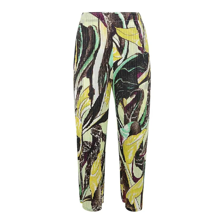 Pleats Please Issey Miyake Pantalons Décontractés - Vert