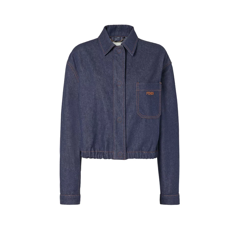 Fendi Coats Blue Cotton - Women