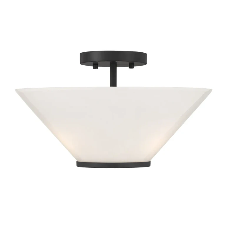 Blair 3-Light Convertible Semi-Flush or Pendant in Matte Black