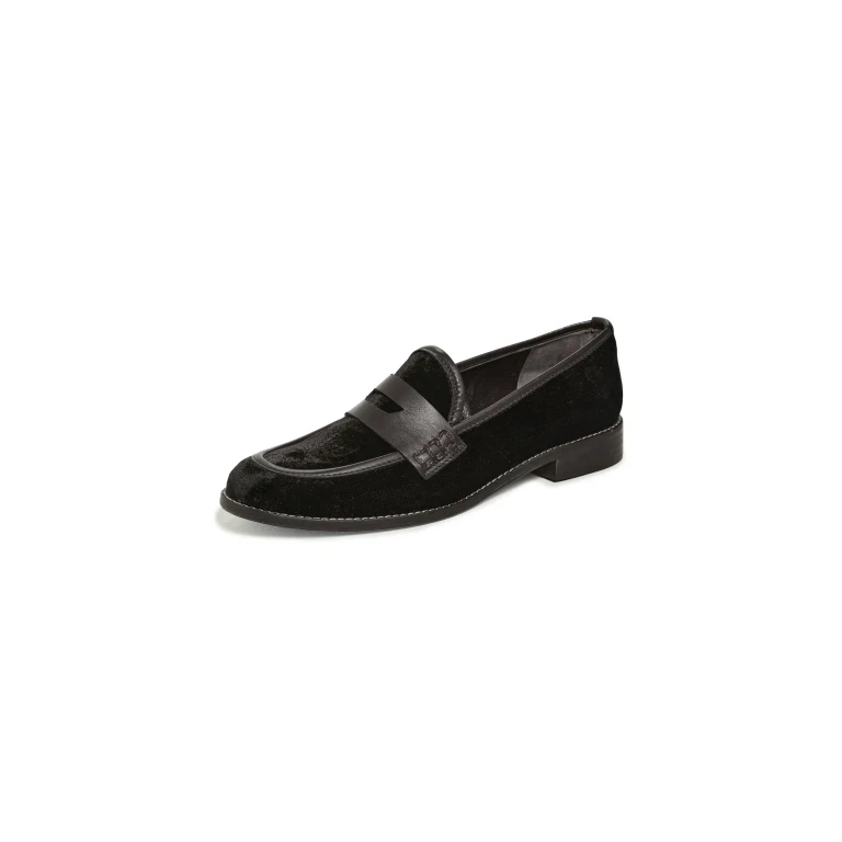 Andrea Gomez Camila Chocolate Velvet Loafers Chocolate 38