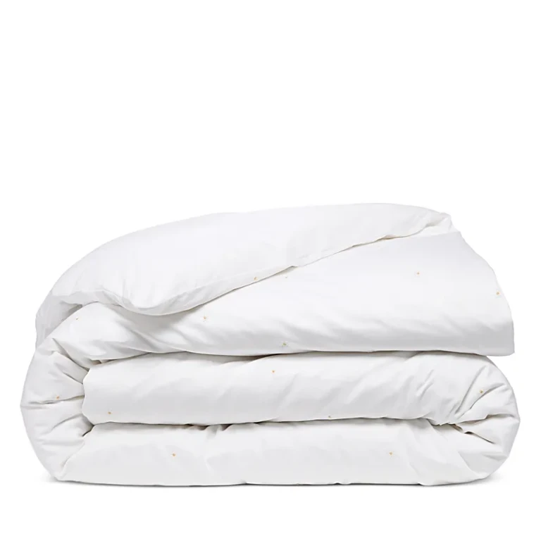Daisy Embroidered Blanc Duvet Cover, Queen