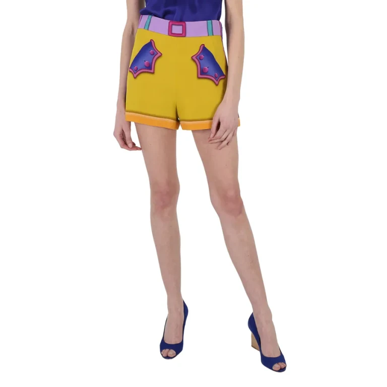 Moschino Ladies Multi Woven Patchwork Printed Shorts, Brand Size 40 (US Size 6)