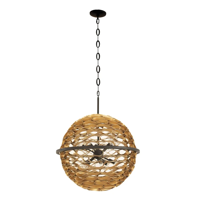 Ventura 10-Light Pendant in Matte Black and Gold