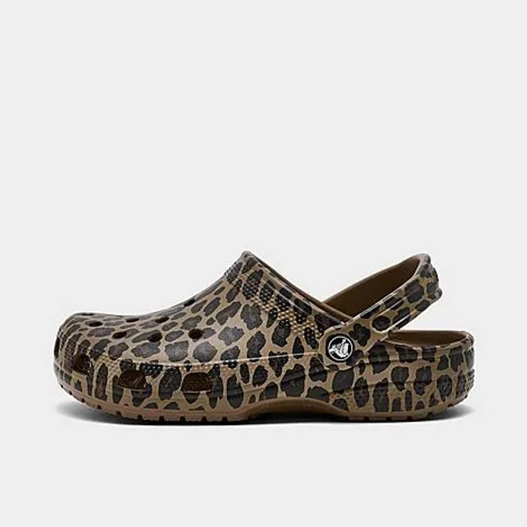 Crocs 여성용 애니멀 Classic Clog 신발 Sepia/Leopard