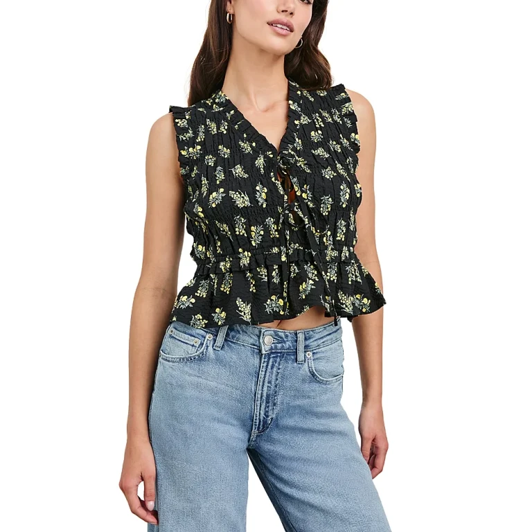 Rails Martine Crinkled Cropped Top