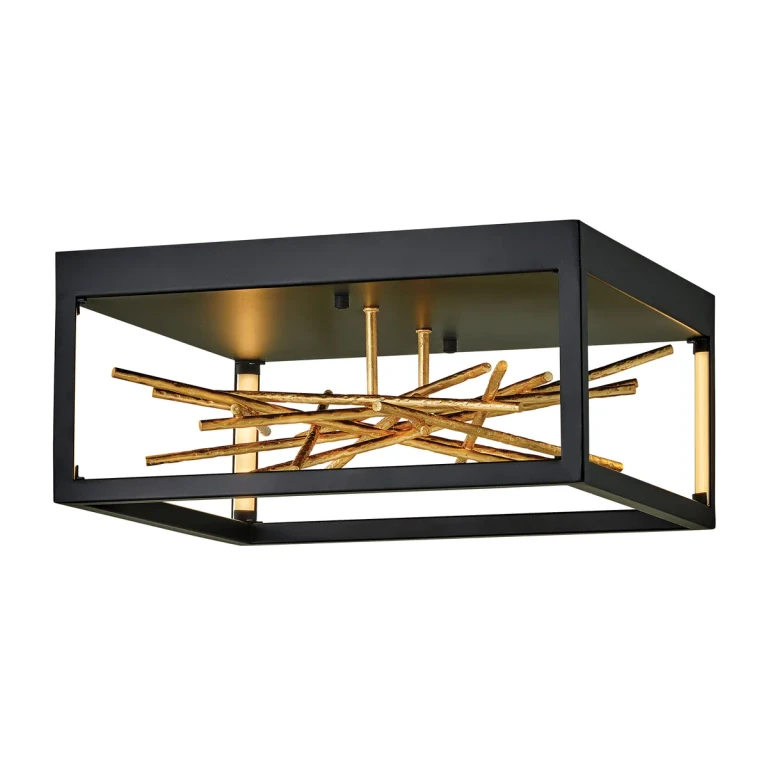 Fredrick Ramond Styx Flush Mount Ceiling Light In Black*