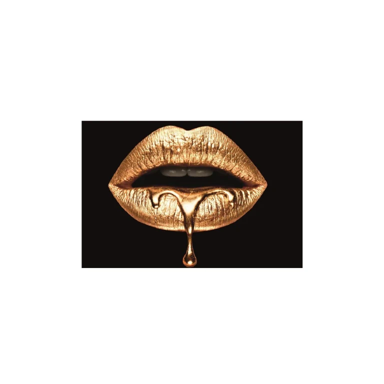 Painted Lips Photographic Art | Andrew Martin Golden Taste