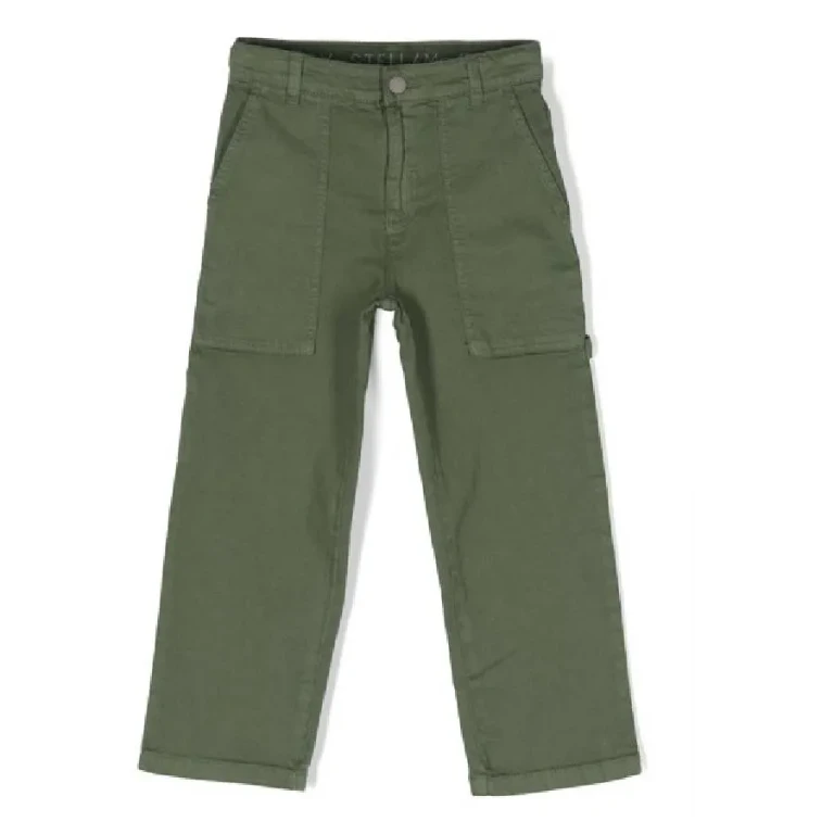 Stella McCartney Girls Straight-Fit Khaki Jeans
