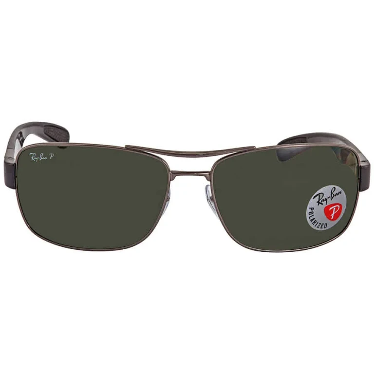 Ray Ban Polarized Green Classic G-15 Square Mens Sunglasses RB3522 004/9A 64