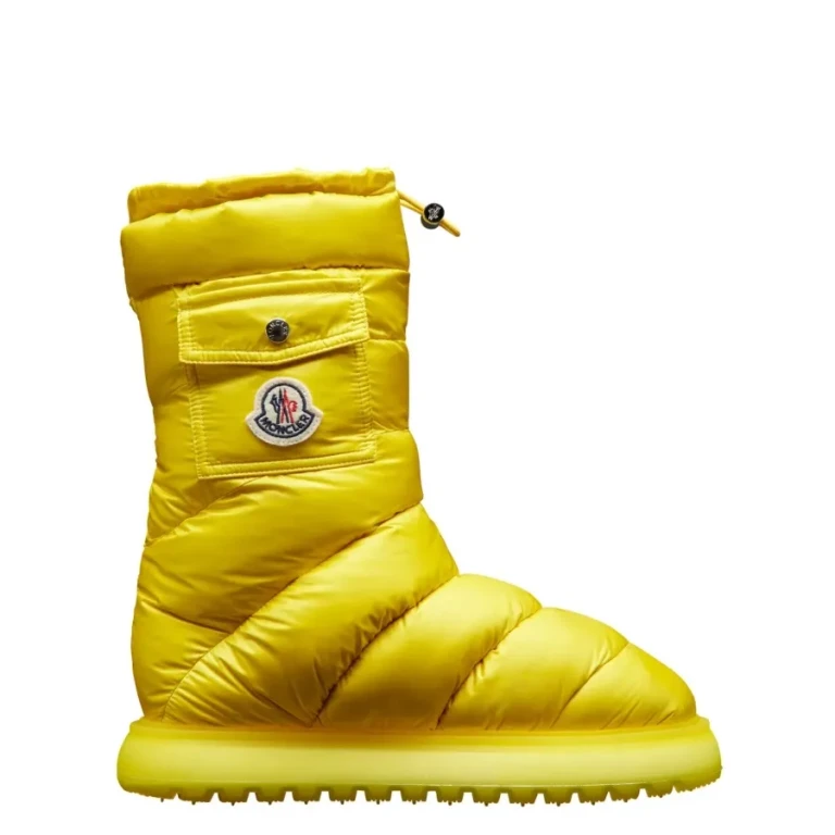 Moncler Ladies Yellow Gaia Pocket Yellow Snow Boots