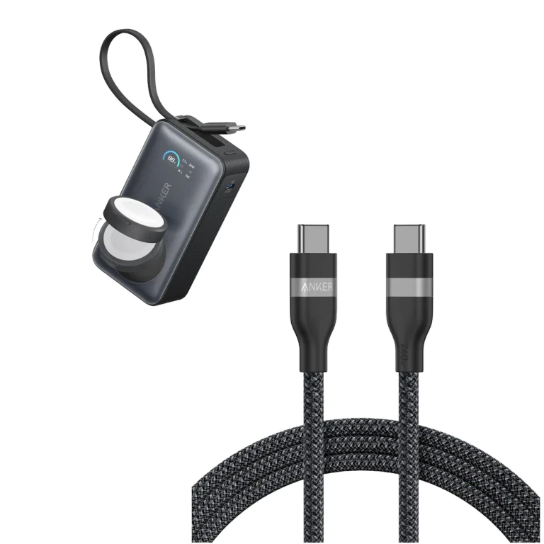 Power Bank Anker MagGo (10K, 35W) e cabo USB-C de 1,8m e 240W