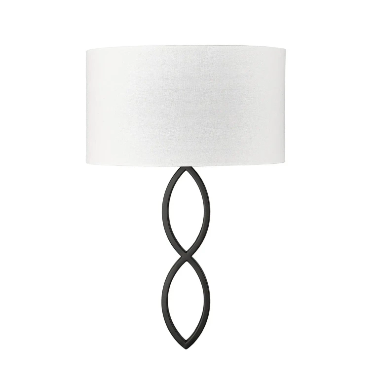 Matte Black One Light Wall Sconce from the Rylee Collection