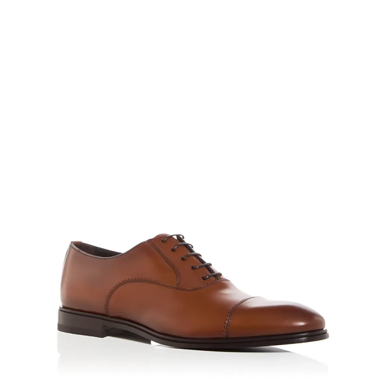 Ferragamo Herren Boston Leder Cap Toe Oxfords