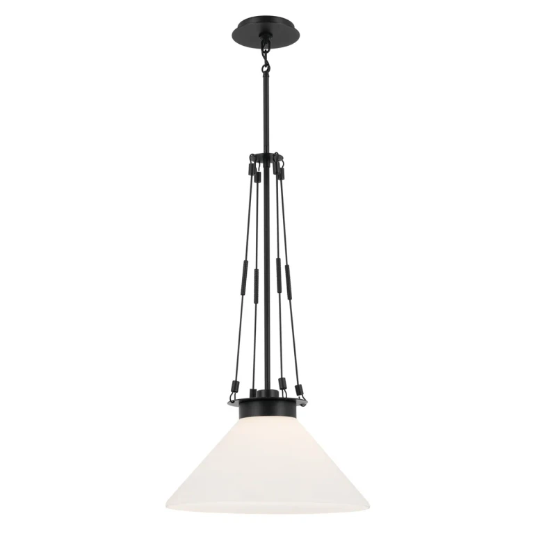 Black One Light Pendant from the Albers Collection