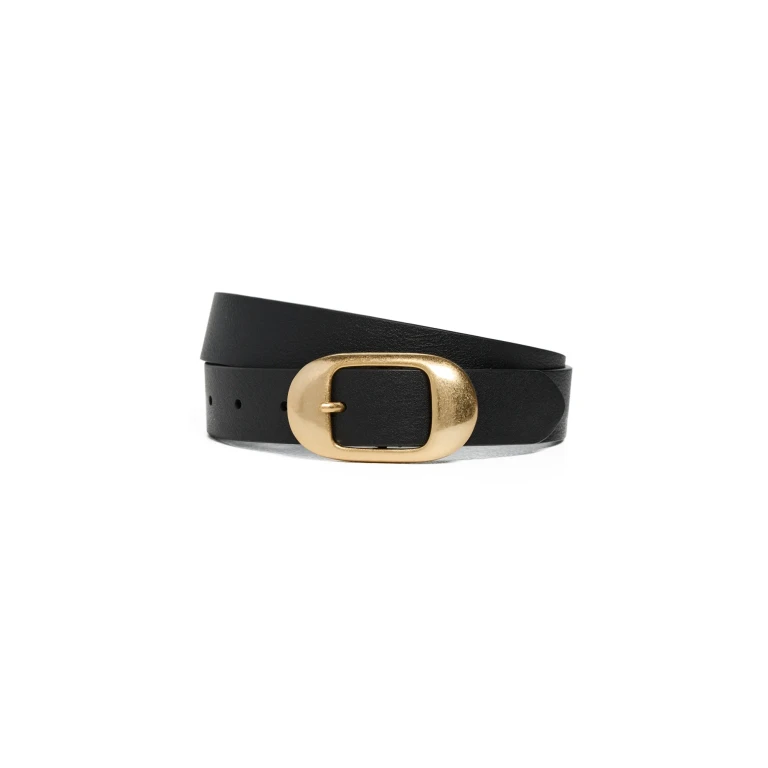 Favorite Daughter The Skinny Jean Belt Black/Antique Brass M
