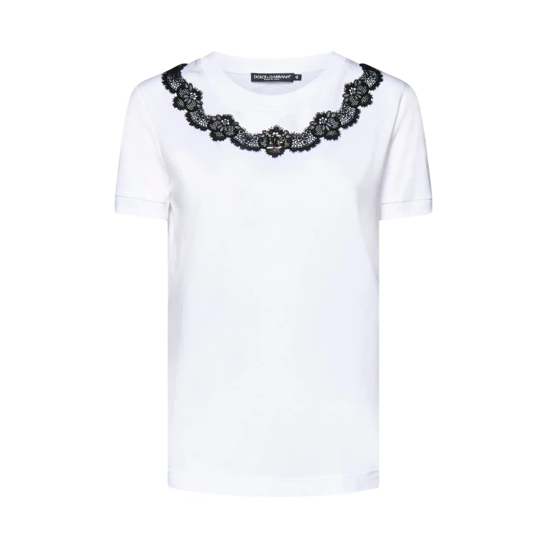 Dolce & Gabbana T-shirt With Lace Inserts