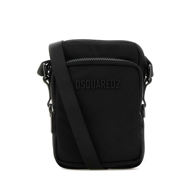 Black Canvas Urban Crossbody Bag Borse A Tracolla - Men